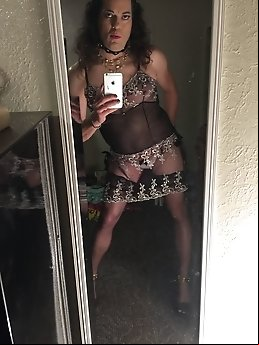 A plump transgender woman, known for her promiscuity, poses nude for a photo shoot.