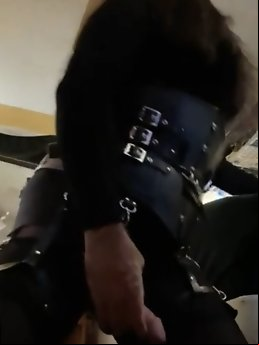 A beautiful transgender woman enjoys playing with her ass.