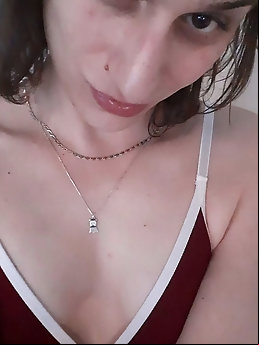 Horny sissy playing